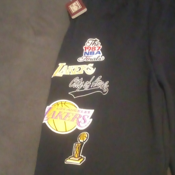 Mitchell and Ness Large LA Lakers City Champs Hardwood Classics Jogging Pants - Picture 3 of 7